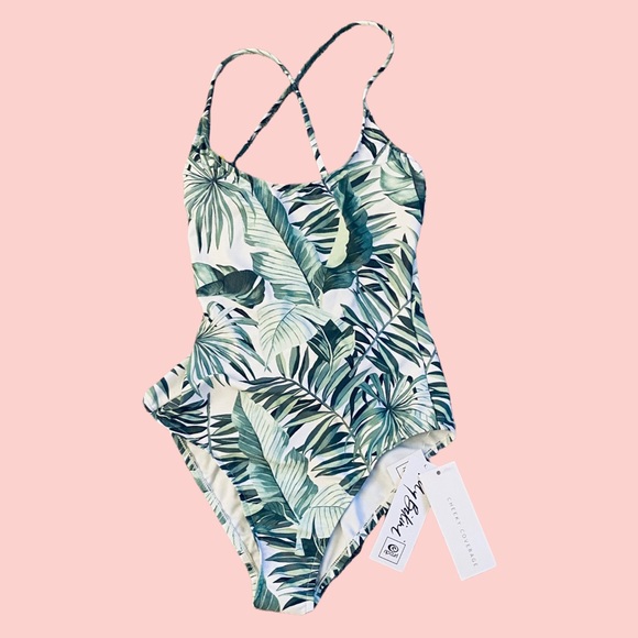 NWT Rip Curl Palm Reader Lace-up Back Cheeky One Piece Swimsuit XS - Picture 6 of 8